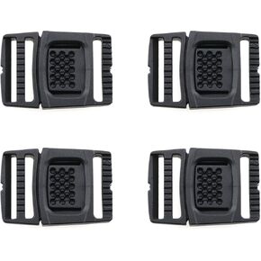 4pcs 3/4"(20mm) Black Plastic Side Release Center Buckles Clips Backpack Straps Webbing Outdoor Travel Luggage Accessories