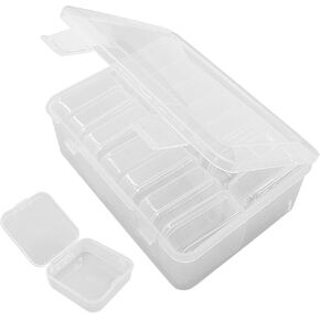 31 PCS Bead Organizer Box ، Clear Bead Containers Bead Bead Box Bead Bead Bead Cases for Jewelry Delling Crafts Small Parts (30 X Mini Joxes + 1 X Big Box)
