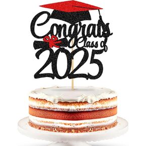 KatchOn, Green and Black Graduation Cake Topper 2025 - Pack of 36 | Dessert Toppers, Grad Cupcake Toppers for Green and Black Graduation Decorations 2025