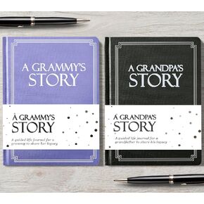 مجموعة كتب Grammy and Grandpa (غلاف فني): 250+ سؤال سريع لمشاركة الرحلة والذكريات ، وأفضل هدية من الأحفاد ، والهدايا العاطفية لعيد الأم ، وعيد الأب السعيد ، وعيد الميلاد وعيد الميلاد