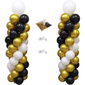 100pcs البالونات البرج الأزرق والأبيض لحفلات الزفاف استحمام البكالوريوس ، 100 بالونات زخرفة حفلة عيد ميلاد (بالون فقط)