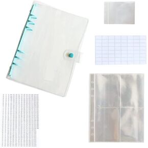 مجموعة من كتاب تخزين Diamond-Paint Beads Book Diy Diamond-Paintories Kit Kit Diamond-Paint Binder مع جيوب ، حقائب 1002pcs التي تحطم ذاتيًا منظم أوراق فضفاضة (Blue)