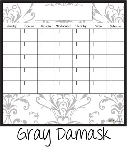 Black Dry Erase Magnet Calendar in Kuwait