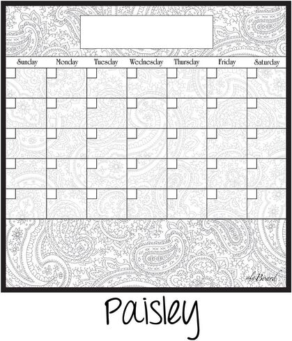 Black Dry Erase Magnet Calendar in Kuwait