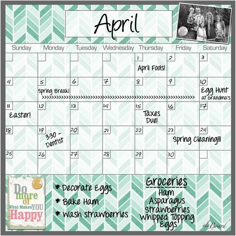 Black Dry Erase Magnet Calendar in Kuwait