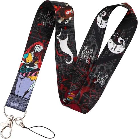 Halloween Nightmare Befor Christmas Horror Lanyard Keychain, Horror ID Badges Lanyard, Key Lanyard for ID Card Holder in Saudi Arabia