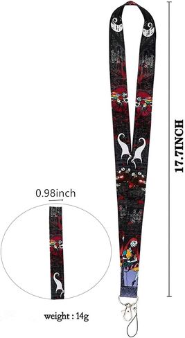 Halloween Nightmare Befor Christmas Horror Lanyard Keychain, Horror ID Badges Lanyard, Key Lanyard for ID Card Holder in Saudi Arabia