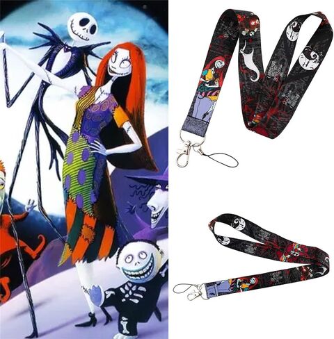 Halloween Nightmare Befor Christmas Horror Lanyard Keychain, Horror ID Badges Lanyard, Key Lanyard for ID Card Holder in Saudi Arabia