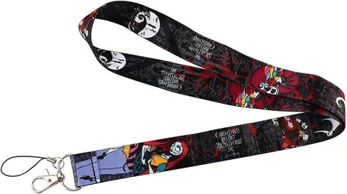 Halloween Nightmare Befor Christmas Horror Lanyard Keychain, Horror ID Badges Lanyard, Key Lanyard for ID Card Holder in Saudi Arabia