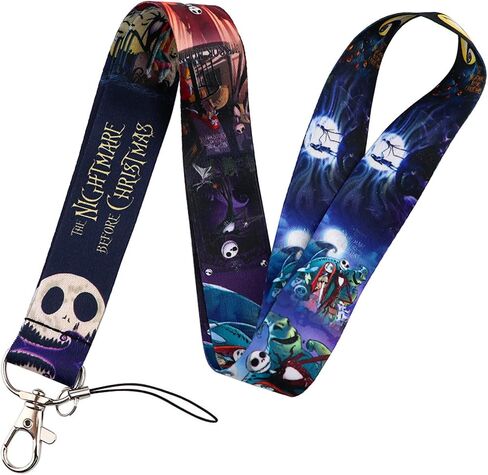 Halloween Nightmare Befor Christmas Horror Lanyard Keychain, Horror ID Badges Lanyard, Key Lanyard for ID Card Holder in Saudi Arabia