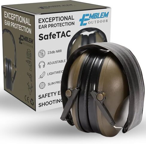 SafeTAC Shooting Ear Protection for Gun Range. Safety Hearing Protection Ear Muffs and Noise Cancelling Headphones Kids. Effective Ear Muffs for Noise Reduction - Black (1 Pack) in Saudi Arabia