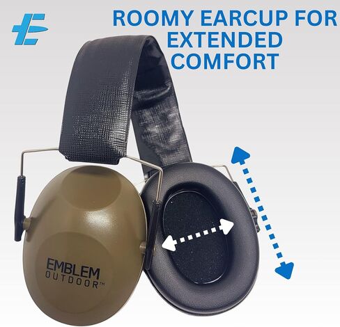 SafeTAC Shooting Ear Protection for Gun Range. Safety Hearing Protection Ear Muffs and Noise Cancelling Headphones Kids. Effective Ear Muffs for Noise Reduction - Black (1 Pack) in Saudi Arabia