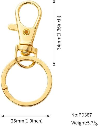 سلاسل مفاتيح 25pcs أسنان دوارة معدنية وحلقات مفاتيح مفتاح قفل جراد البحر ، أدوات صنع سلاسل المفاتيح ، مقطع سلاسل المفاتيح ، مشابك جراد البحر للمجوهرات الرئيسية المجوهرات. in Kuwait