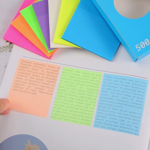500 Sheets White Transparent Sticky Notes- 3 x 3 Inch- ZAOOTG Clear Sticky Notes Memo Pad Stickers for Annotating, Translucent Sticky Notes for Office & School Supplies (10 Pads, White) in Saudi Arabia