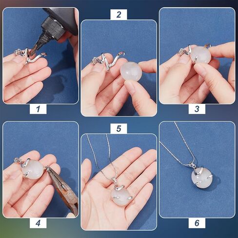 NBeads 4 PCS Brass Blanks Prong Pendant Pendant ، 4 أنماط مخلب قلادة قلادة غير منتظمة قلادة قلادة فارغة مدي قلادة المعادن لـ DIY Gemstone Making Jewelry Making ، Platinum in Saudi Arabia