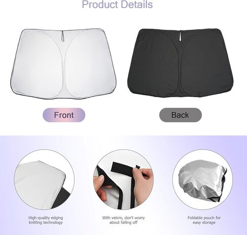 LUWU for 2025 Toyota Camry Windshield Sun Shade Toyota Camry Windshield Sunshades 2025 Toyota Camry Accessories Toyota Camry Sunshade Cover Block UV Ray Camry Front Window Sunshade in Saudi Arabia