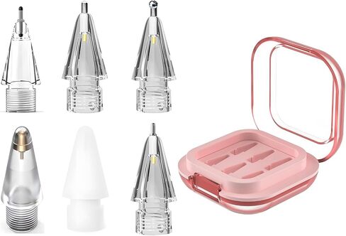 Replacement Pencil Tips for Apple Pencil Pro, Fine Point Metal Tip for Apple Pencil 2nd Generation and 1st Generation/Apple Pencil USB-C Wear-Resistant & Precise Control ipencil Tips Sets with Case in Saudi Arabia