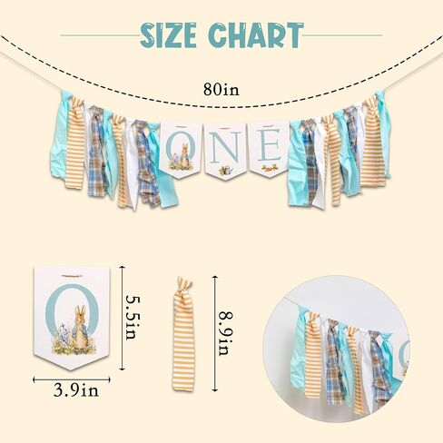 Peter Rabbit High Chair Banner - First Birthday Party Highchair Banner,Easter Peter Rabbit Party Supplies For Girls And Boys,Baby Shower Decorations (rabbit banner) in Saudi Arabia