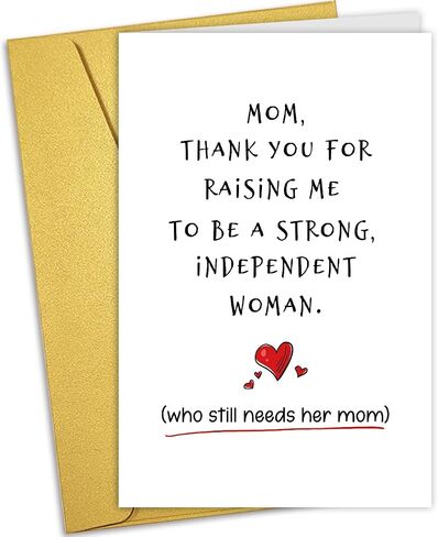 Nchigedy Funny Mother's Day Card from Daughter, Happy Mother's Day Card for Mom, Thank You Mothers Day Card, Mom Birthday Card in Saudi Arabia