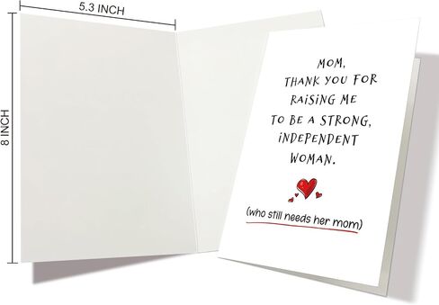 Nchigedy Funny Mother's Day Card from Daughter, Happy Mother's Day Card for Mom, Thank You Mothers Day Card, Mom Birthday Card in Saudi Arabia