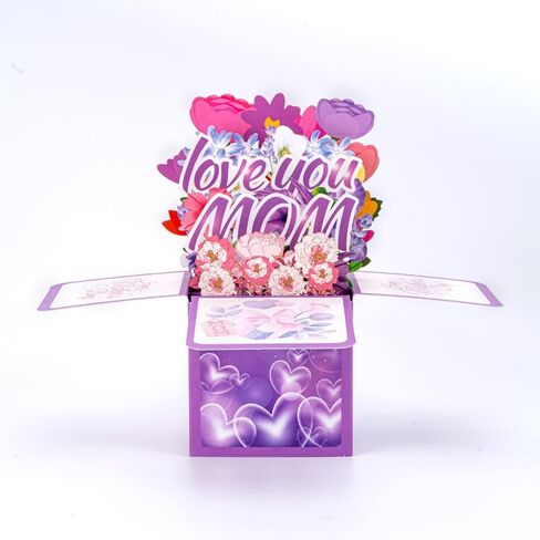 Mother's Day Card - 3D Floral Greeting Card with Heartfelt Message,Mothers Day Gifts, Elegant Handcrafted Design, Mother's Day Gift for Mom, Wife, Grandma - Premium Quality Paper & Envelope Included in Kuwait