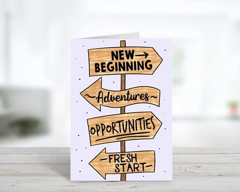 New Beginning Greeting Card | New Adventure | Congratulations in Kuwait