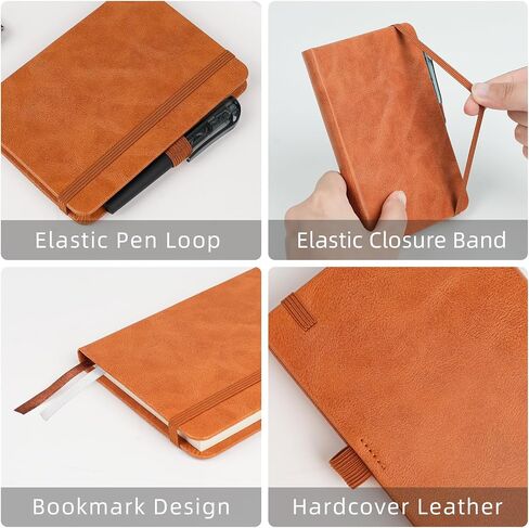 Pocket Notebook Journal for Women Men 3 Pack A6 Hardcover Leather with Pen Loop College Ruled Small Mini Notebook for Note Taking Travel Work School Lined Navy Blue in Saudi Arabia