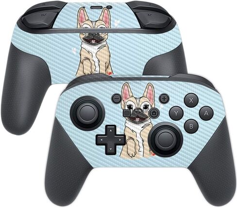 MightySkins Carbon Fiber Skin for Nintendo Switch Pro Controller - Golden Retriever Rainbow | Protective, Durable Textured Carbon Fiber Finish | Easy to Apply, Remove | Made in The USA in Saudi Arabia