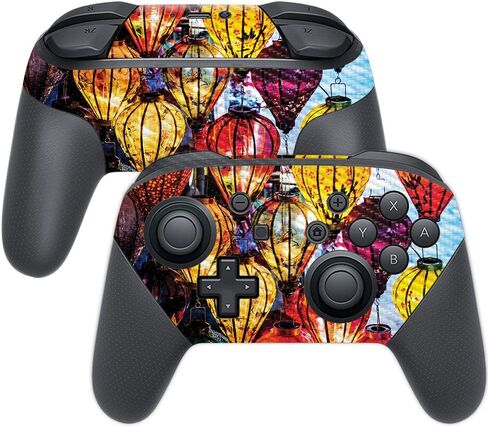 MightySkins Carbon Fiber Skin for Nintendo Switch Pro Controller - Golden Retriever Rainbow | Protective, Durable Textured Carbon Fiber Finish | Easy to Apply, Remove | Made in The USA in Saudi Arabia