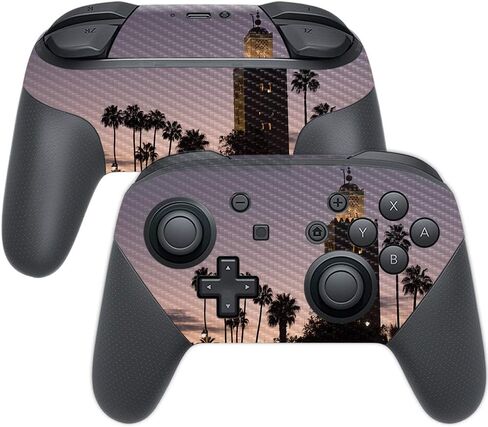 MightySkins Carbon Fiber Skin for Nintendo Switch Pro Controller - Golden Retriever Rainbow | Protective, Durable Textured Carbon Fiber Finish | Easy to Apply, Remove | Made in The USA in Saudi Arabia