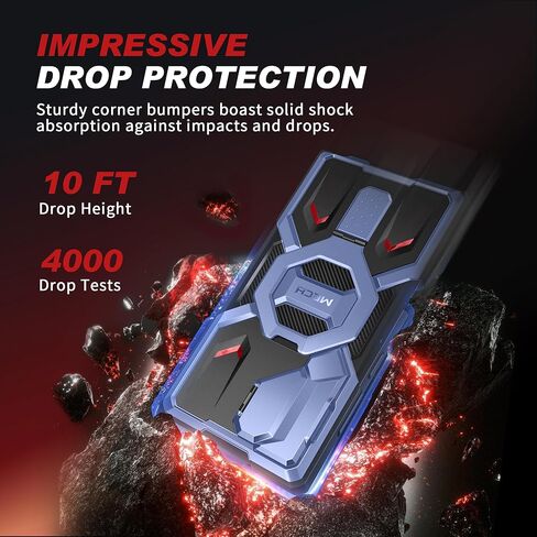 TONGATE Magnetic Stand for Samsung Galaxy S25 Ultra Case, Compatible with Magsafe, [Military Drop Protection] [2 Front Frames & Camera Cover] S25 Ultra Case with Screen Protector & Belt Clip, Black in Kuwait