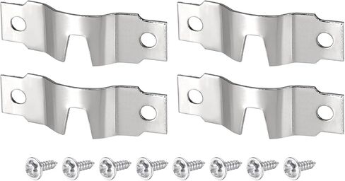 48mm x 15mm x 5mm U Type Hook Good for Frames with Screws - 20Pcs - Good for Hanging Paintings - Picture Frame Hook Photos - Silver Tone in Saudi Arabia