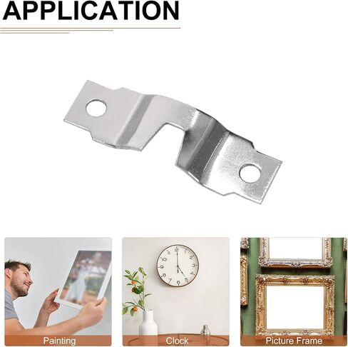 48mm x 15mm x 5mm U Type Hook Good for Frames with Screws - 20Pcs - Good for Hanging Paintings - Picture Frame Hook Photos - Silver Tone in Saudi Arabia
