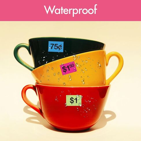 3840 PCS Pre-Priced Pricing Stickers, 4 Bright Colors Sale Label (Yellow/Red/Green/Cyan), Price Tag Stickers for Yard/Garage Sale, Flea Market (3/4" in Diameter) in Kuwait