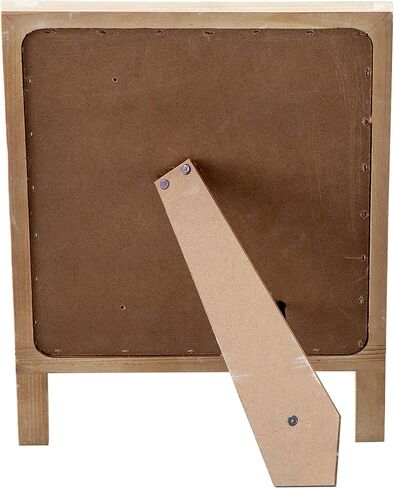 SOFE Linen Desk Bulletin Board Small, 12"×15" Cute Fabric Pin Board White Wash Wood Framed, Tabletop Freestanding Display Photo Memo Vision Board, Rustic Notice Board for Home Office School in Kuwait