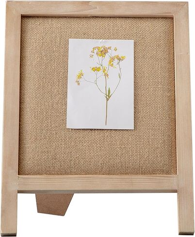 SOFE Linen Desk Bulletin Board Small, 12"×15" Cute Fabric Pin Board White Wash Wood Framed, Tabletop Freestanding Display Photo Memo Vision Board, Rustic Notice Board for Home Office School in Kuwait