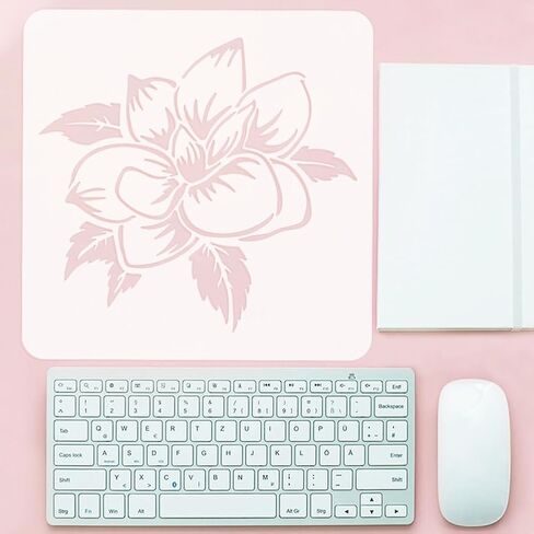 Pingerinspire Coffee Stamp Painting stencil 11.8x11.8 بوصة حبوب القهوة كوب النجوم قالب جوفاء وقت القهوة استنسل كلمات كبيرة لذيذة قالب مشوي يوميا in Kuwait