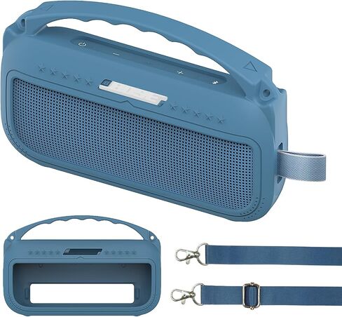 JCHPINE Silicone Cover Case for for Bose New SoundLink Flex 2nd Gen Bluetooth Portable Speaker Accessories with Shoulder Strap (Silicone case, Black) in Kuwait
