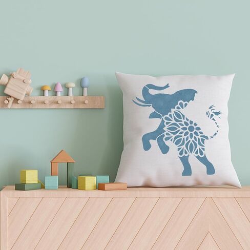 FINGERINSPIRE Mandala Elephant Stencil for Painting with Brush 11.8x11.8inch Reusable Elephant Pattern Template Hollowed Mandala Animal Stencil Plastic PET Animal Theme Template for DIY Crafts in Saudi Arabia