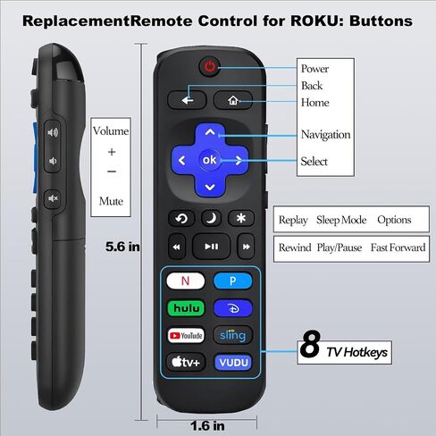(Pack of 2) New Voice Replacement TV Remote for FireStick 2rd Gen L5B83H,Fit for Amazon Smart TVs Stick (2nd Gen,3rd Gen,Lite,4K),for All Insignia Smart TVs in Saudi Arabia