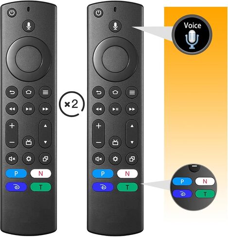 (Pack of 2) New Voice Replacement TV Remote for FireStick 2rd Gen L5B83H,Fit for Amazon Smart TVs Stick (2nd Gen,3rd Gen,Lite,4K),for All Insignia Smart TVs in Saudi Arabia