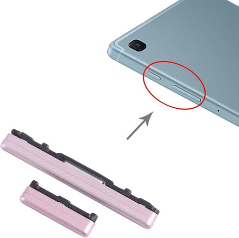 Power On Off Button + Volume Switch Control Side Buttons Replacement for Samsung Galaxy Tab S6 Lite SM-P610/P615,Power Button + Volume Outer Side Keys Replacement (Black) in Saudi Arabia