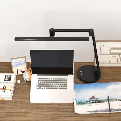 Archdesk 18.9 'المصباح المكتبي: خافت ، دافئ ~ أبيض بارد قابل للتعديل ، مضاد للوهج ، مستشعر ، 10 واط LED ، حماية العين ، قابلة للطي ، مثالي للطلاء ، التصميم ، العمل ، الدراسة ، القراءة والمكتب (أسود) in Kuwait