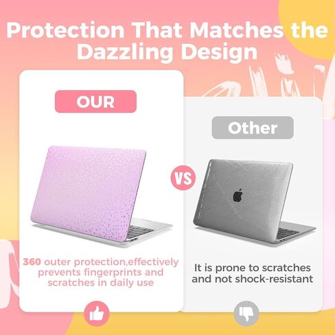 Icasso for MacBook Air 13 Inch Case 2021 2020 2019 2018 الإصدار A2337 M1 A2179 A1932 ، حالة واقية من قذيفة MacBook Hard Shell لـ MacBook Air 13.3 بوصة + لوحة مفاتيح + فيلم شاشة ، أبيض in Kuwait