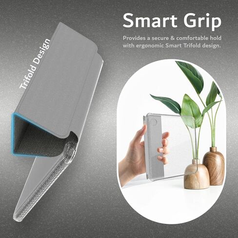 Tudia Skn Flip مصممة لحالة ألوان Libra Kobo (2024) - [تقنية الاستيقاظ/النوم التلقائي] TPU شفافًا رفيعًا مع غطاء من الجلد ثلاثي الأسر in Kuwait