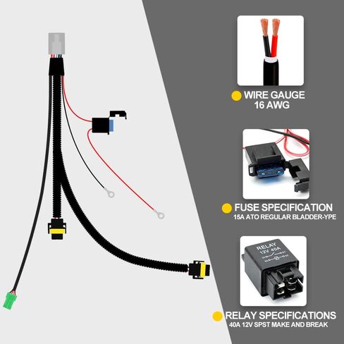 H10 H12 HB3 HB4 HIR2 Fog Light Wiring Harness Socket Wire Connector 12V 40A Relay Wire Harness Kit Switch ON/Off for Toyota Tundra Tacoma 4Runner Land Cruiser Sequoia for Scio'n for Lexus in Kuwait