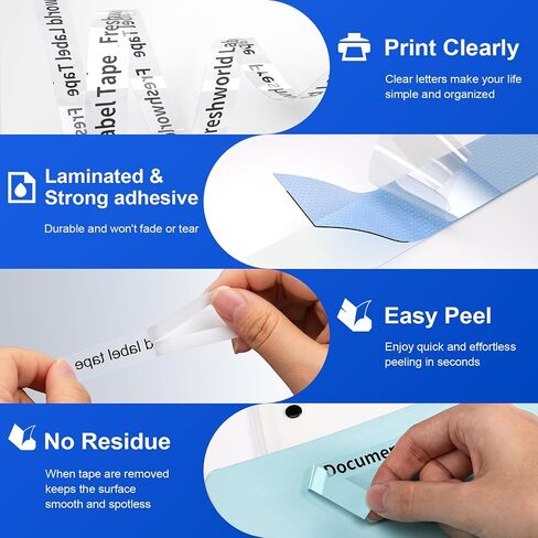 Replacement for TZe TZ Tape 12mm 0.47 Laminated White TZe-231 Compatible with Brother P Touch Label Maker Tape Refills Black on White for PT-D210 D220 H110 D410 P710BT H111 1070 1880,5-Pack in Saudi Arabia