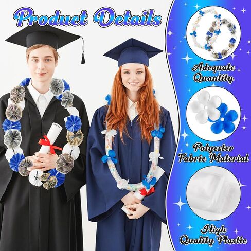 Watinc Graduation Candy Lei Making Kit ، 208pcs 2025 Money Lei مع قطع ملصقات الزهور ، لمدرسة تهانينا لتوفيرات الحفلات العليا للطلاب (Red Black White) in Saudi Arabia