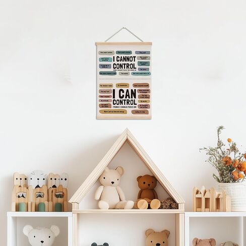 Inspirational Boho Poster Hanger, Therapy Office Decor Calming Corner Wall Decor, Educational Posters Wall Art Wall Hanging Banner Classroom Nursery Counseling Psychologist Office Decor in Kuwait