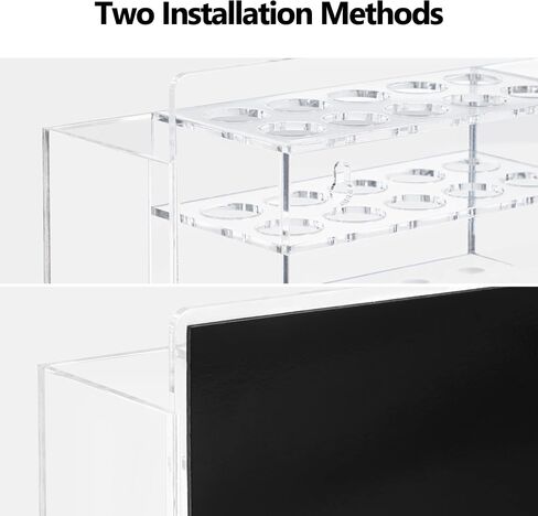 Magnetic Dry Erase Marker Holder Wall Mount, Acrylic 10 Slots Whiteboard Marker Holder for School, Office and Home, Eraser and Whiteboard Cleaner Not Included, Clear in Saudi Arabia